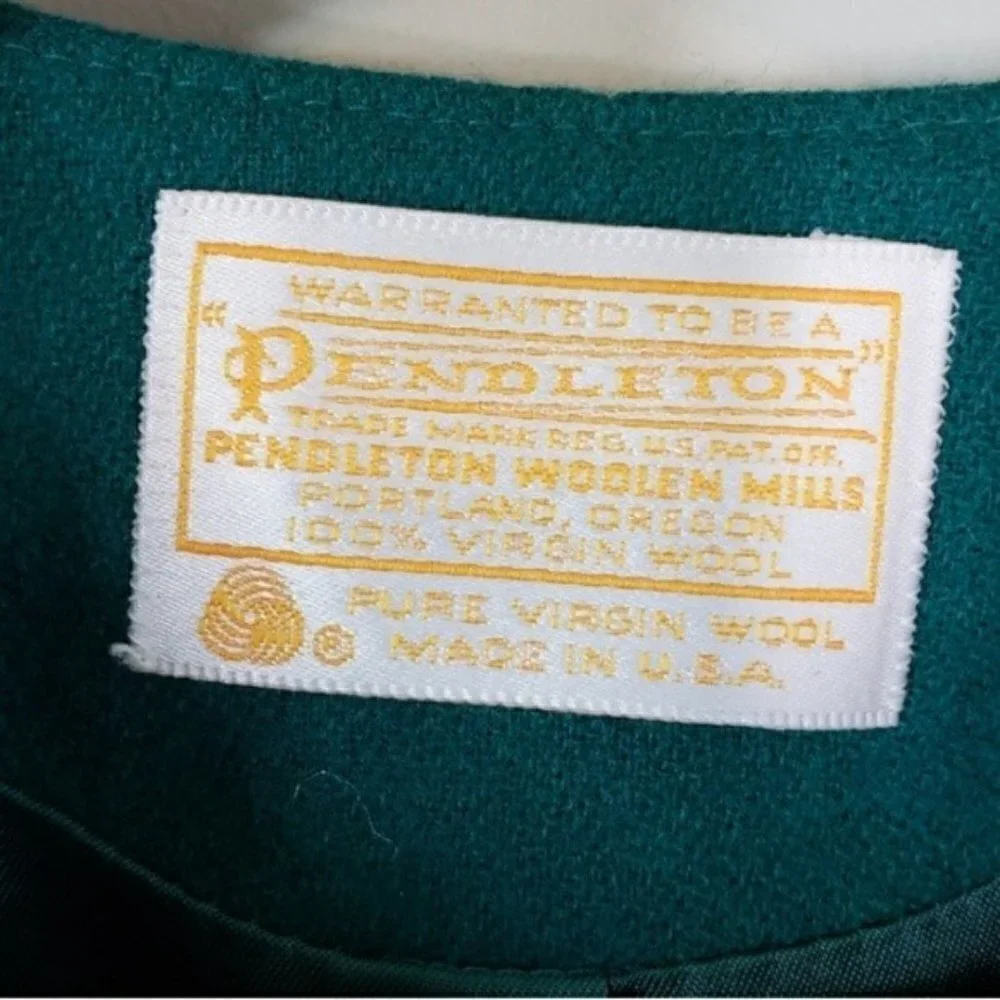Vintage Pendleton | 4 Button Green Jacket Size 10 - Picture 3 of 5